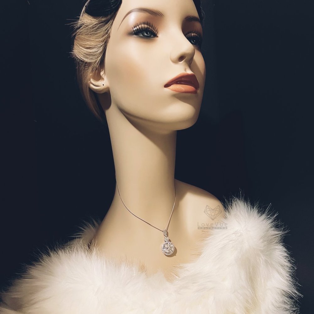 Certified 11ct. t.w. Diamond Necklace 18k White Gold over Italian Silver - Picture 6 of 16